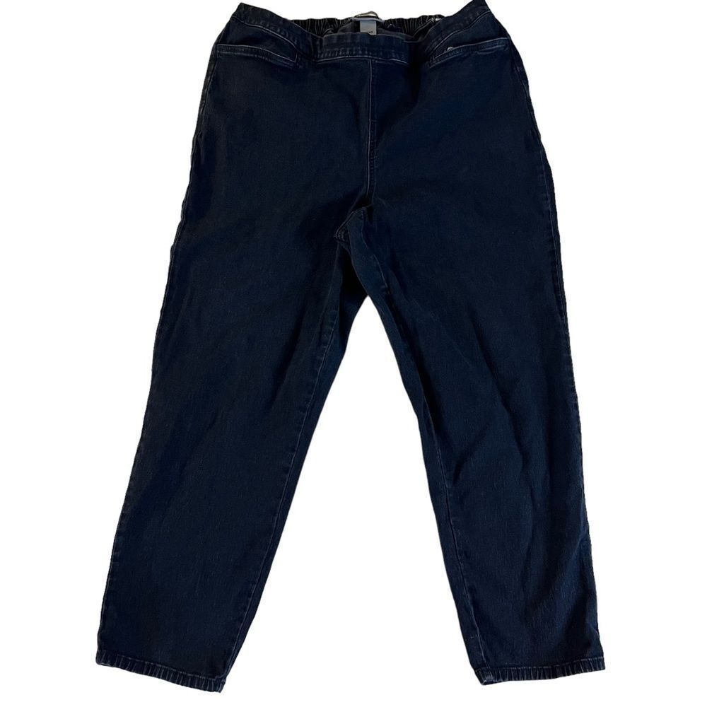 Catherine's Essential Flat Front Stretch Blue Den… - image 5